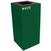 WITT GeoCube Square Recycling Receptacle w/ Square Opening - 32 gallon, Green